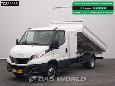 Iveco Daily 35C14 Automaat Kipper met Kist Dubbellucht Kipper 3,5t Trekhaak Airco Cruise Euro6 Tipper Benne Kieper Airco Trekhaak Cruise control