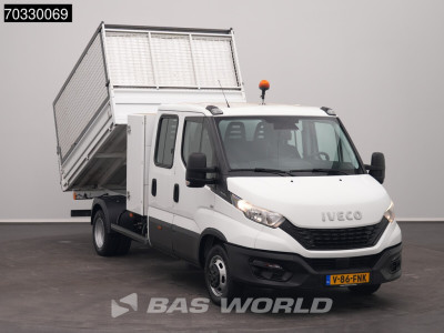 Iveco Daily 35C14 Kipper Dubbel Cabine met Kist Huif Dubbellucht 3,5t Trekhaak Airco Camera Euro6 Tipper Benne Kieper Airco Trekhaak Cruise control 5