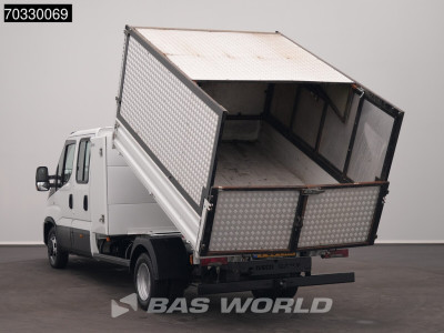 Iveco Daily 35C14 Kipper Dubbel Cabine met Kist Huif Dubbellucht 3,5t Trekhaak Airco Camera Euro6 Tipper Benne Kieper Airco Trekhaak Cruise control 6