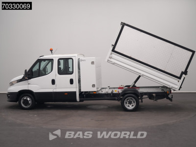 Iveco Daily 35C14 Kipper Dubbel Cabine met Kist Huif Dubbellucht 3,5t Trekhaak Airco Camera Euro6 Tipper Benne Kieper Airco Trekhaak Cruise control 8
