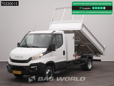 Iveco Daily 35C14 Kipper met Kist Dubbellucht 3,5t Trekhaak Airco Cruise Euro6 Tipper Benne Kieper Airco Trekhaak Cruise control