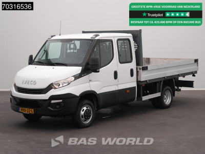 Iveco Daily 35C15 3.0L 150PK Euro6 Dubbellucht Dubbel Cabine Open Laadbak 3,5t Trekhaak Airco Euro6 Pritsche Pickup Open Box Airco Trekhaak
