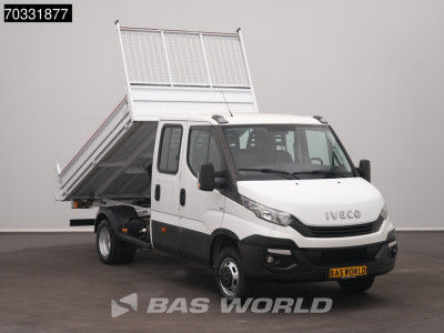 Iveco Daily 35C15 3.0L Kipper Dubbele Cabine 3,5t Trekhaak Dubbel Lucht Airco Cruise Euro6 Tipper Benne Kieper DoKa Airco Trekhaak Cruise control foto 5