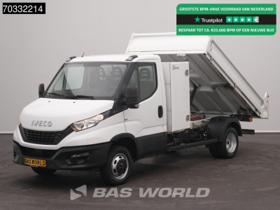 Iveco Daily 35C16 3.0L Kipper met Kist 3500kg trekhaak Airco Cruise Euro6 Tipper Kieper Open laadbak Benne Airco Trekhaak Cruise control