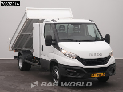 Iveco Daily 35C16 3.0L Kipper met Kist 3500kg trekhaak Airco Cruise Euro6 Tipper Kieper Open laadbak Benne Airco Trekhaak Cruise control foto 5
