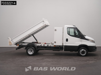 Iveco Daily 35C16 3.0L Kipper met Kist 3500kg trekhaak Airco Cruise Euro6 Tipper Kieper Open laadbak Benne Airco Trekhaak Cruise control foto 8