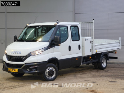 Iveco Daily 35C16 3.0L Kipper met Kist Dubbel Cabine Dubbellucht 3,5t Trekhaak 160PK Airco Cruise Euro6 Tipper Benne Kieper Airco Trekhaak Cruise control foto 3