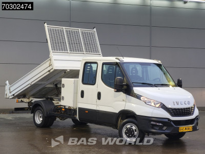 Iveco Daily 35C16 3.0L Kipper met Kist Dubbel Cabine Dubbellucht 3,5t Trekhaak Airco Cruise Euro6 Tipper Benne Kieper Airco Trekhaak Cruise control foto 3