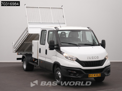 Iveco Daily 35C16 3.0L Kipper met Kist Dubbel Cabine Dubbellucht 3,5t Trekhaak Navi Airco Cruise Camera Euro6 Tipper Benne Kieper Airco Trekhaak Cruise control foto 6