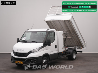 Iveco Daily 35C16 3.0L Kipper met Kist Dubbellucht 3,5t Trekhaak Airco Cruise Euro6 Tipper Benne Kieper Airco Trekhaak Cruise control