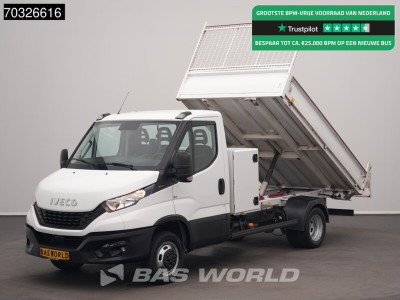 Iveco Daily 35C16 3.0L Kipper met Kist Dubbellucht 3,5t Trekhaak Airco Cruise Euro6 Tipper Benne Kieper Airco Trekhaak Cruise control