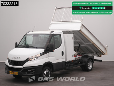 Iveco Daily 35C16 3.0L Kipper met Kist Dubbellucht 3,5t Trekhaak Airco Cruise Euro6 Tipper Benne Kieper Airco Trekhaak Cruise control