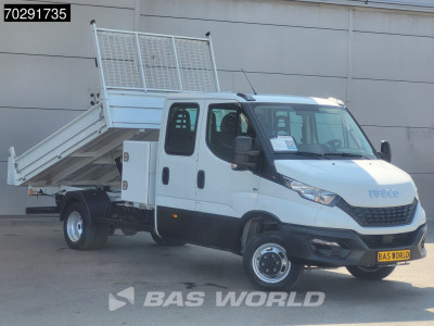 Iveco Daily 35C16 3.0L Open Laadbak met Kist Dubbel Cabine Dubbellucht 3,5t Trekhaak Navi Airco Cruise Camera Euro6 Pritsche Pickup Open Box 2m3 Airco Trekhaak Cruise control foto 3