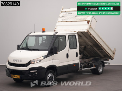 Iveco Daily 35C17 3.0L Kipper Dubbel Cabine Dubbellucht 3,5t Trekhaak Cruise Euro6 Tipper Benne Kieper Trekhaak Cruise control