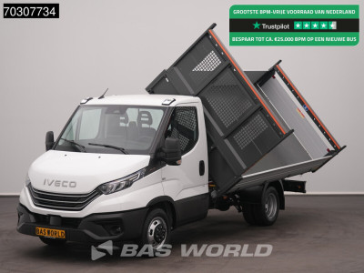 Iveco Daily 35C18 3.0L Automaat Driezijdige Kipper 180PK Dubbellucht 3,5t Trekgewicht ACC LED Camera CarPlay Euro6 Tipper Benne Kieper Airco