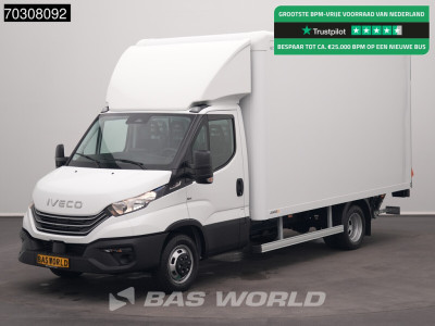 Iveco Daily 35C18 3.0L Automaat Laadklep Dubbellucht Bakwagen Airco Cruise Camera CarPlay Stoelverwarming Euro6 Meubelbak Koffer Mobelkoffer Ladebordwand LBW Tail Lift Airco