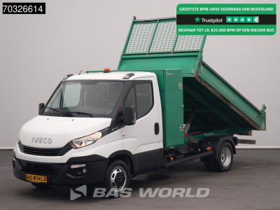 Iveco Daily 35C18 3.0L Kipper met Kist Dubbellucht 3,5t Trekhaak Navi Airco Cruise Camera Euro6 Tipper Benne Kieper Airco Trekhaak Cruise control