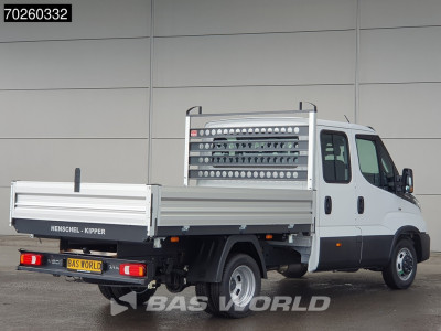 Iveco Daily 35C21 3-Zijdige Kipper Dubbel Cabine 210PK 3.0L Dubbellucht 3,5t Trekhaak ACC Airco LED Camera CarPlay Euro6 Tipper Benne Kieper Dreiseitenkipper 2m3 Airco foto 6