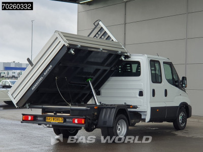Iveco Daily 35C21 3-Zijdige Kipper Dubbel Cabine 210PK 3.0L Dubbellucht 3,5t Trekhaak ACC Airco LED Camera CarPlay Euro6 Tipper Benne Kieper Dreiseitenkipper 2m3 Airco foto 8
