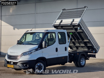 Iveco Daily 35C21 3-Zijdige Kipper Dubbel Cabine 210PK 3.0L Dubbellucht 3,5t Trekhaak ACC Airco LED Camera CarPlay Euro6 Tipper Benne Kieper Dreiseitenkipper 2m3 Airco Trekhaak foto 5