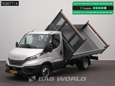 Iveco Daily 35C21 3.0L Automaat Driezijdige Kipper Dubbellucht 3,5t Trekgewicht ACC LED Airco Camera CarPlay Parkeersensoren Euro6 Tipper Benne Kieper Airco