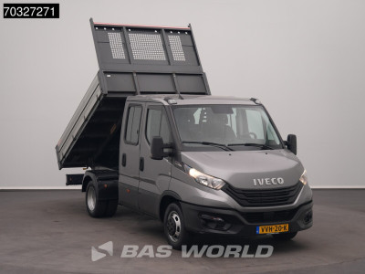 Iveco Daily 35C21 3.0L Automaat Dubbel Cabine Dubbellucht 3,5t Trekhaak Navi Airco Cruise Euro6 DC Tipper Benne Kieper Airco Trekhaak Cruise control 6