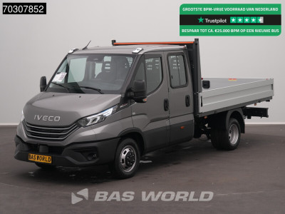 Iveco Daily 35C21 3.0L Automaat Dubbel Cabine Open Laadbak 210PK ACC LED Airco Camera CarPlay Parkeersensoren Euro6 Pritsche Pickup Open Box Airco Dubbel cabine