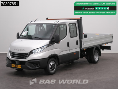 Iveco Daily 35C21 3.0L Automaat Open Laadbak 210PK ACC LED Airco Camera Parkeersensoren CarPlay Stoelverwarming Euro6 Pritsche Pickup Open Box Airco Dubbel cabine