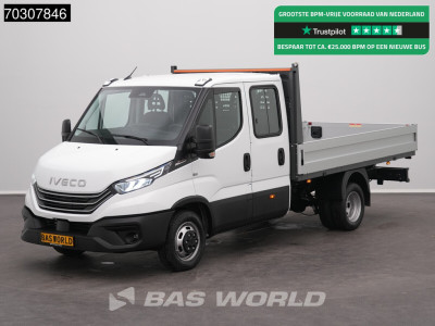 Iveco Daily 35C21 3.0L Open Laadbak Dubbel Cabine 210PK Dubbellucht 3,5t Trekgewicht ACC LED Airco Camera Euro6 Pritsche Pickup Airco Dubbel cabine