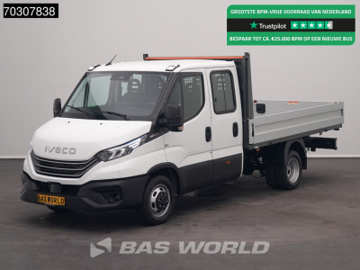 Iveco Daily 35C21 3.0L Open Laadbak Dubbel Cabine 210PK Dubbellucht t ACC LED Airco Camera CarPlay 3,5t Trekgewich Euro6 Pritsche Pickup Airco Dubbel cabine