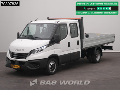 Iveco Daily 35C21 3.0L Open Laadbak Dubbel Cabine 210PK Dubbellucht t ACC LED Airco Camera CarPlay 3,5t Trekgewich Euro6 Pritsche Pickup Airco Dubbel cabine