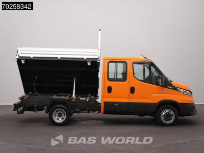 Iveco Daily 35C21 BPM VRIJ! 3-Zijdige Kipper Dubbel Cabine 210PK 3.0L Dubbellucht 3,5t Trekhaak ACC Airco LED Camera CarPlay Euro6 Tipper Benne Kieper Dreiseitenkipper 2m3 Airco Trekhaak foto 16