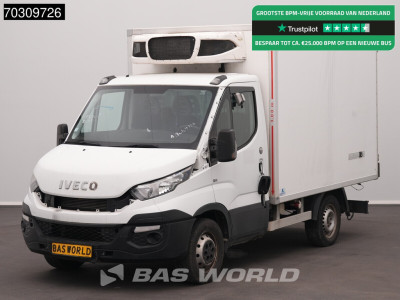Iveco Daily 35S14 DAMAGE/SCHADE! Automaat Koelwagen Carrier Pulsar Airco Cruise Camera Euro6 Koel Koeler Bakwagen Gekoeld Kühl Kühler Kühlwagen Kühlkoffer Koffer Airco Cruise control