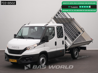 Iveco Daily 35S16 Automaat Driezijdige Kipper Dubbel Cabine 3,5t Trekhaak 160PK Airco Camera Euro6 Tipper Benne Kieper Airco Trekhaak