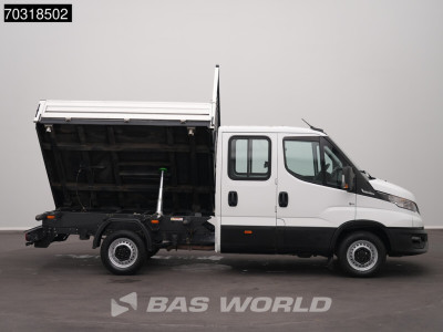 Iveco Daily 35S16 Automaat Driezijdige Kipper Dubbel Cabine 3,5t Trekhaak 160PK Airco Camera Euro6 Tipper Benne Kieper Airco Trekhaak foto 13