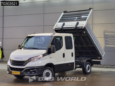 Iveco Daily 35S16 Driezijdige Automaat Kipper Dubbel Cabine 3,5t Trekhaak 160PK Airco Camera Euro6 Tipper Benne Kieper Airco Trekhaak foto 3