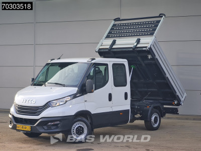 Iveco Daily 35S16 Driezijdige Automaat Kipper Dubbel Cabine 3,5t Trekhaak 160PK Airco Camera Euro6 Tipper Benne Kieper Airco Trekhaak foto 3