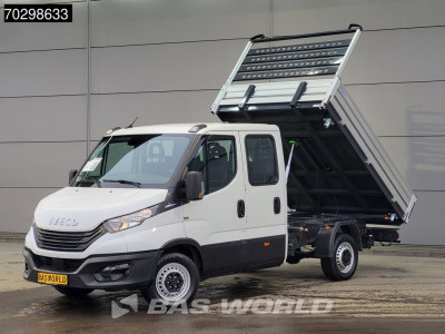 Iveco Daily 35S16 Driezijdige Automaat Kipper Dubbel Cabine 3,5t Trekhaak 160PK Airco Camera Euro6 Tipper Benne Kieper Airco Trekhaak foto 3