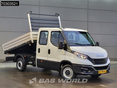 Iveco Daily 35S16 Driezijdige Automaat Kipper Dubbel Cabine 3,5t Trekhaak 160PK Airco Camera Euro6 Tipper Benne Kieper Airco Trekhaak foto 6