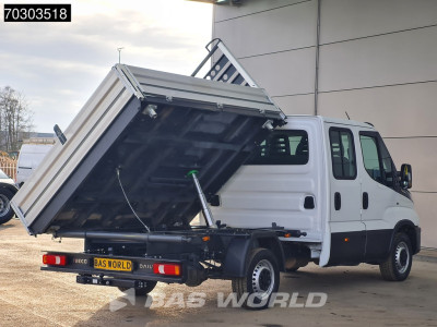 Iveco Daily 35S16 Driezijdige Automaat Kipper Dubbel Cabine 3,5t Trekhaak 160PK Airco Camera Euro6 Tipper Benne Kieper Airco Trekhaak foto 7