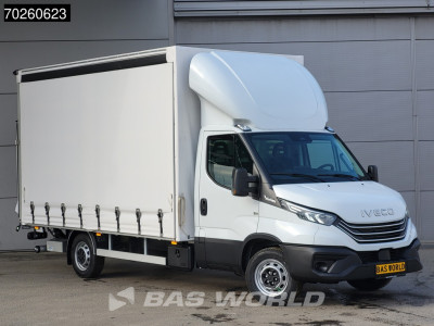 Iveco Daily 35S21 210PK Automaat Schuifzeilen met Laadklep ACC LED Bakwagen Schuifzeil Zeilen Koffer Meubelbak 22m3 Airco foto 2