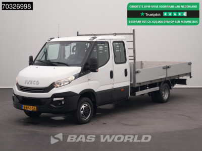 Iveco Daily 50C18 3.0L Automaat Dubbel Cabine Open Laadbak 3,5t Trekhaak Airco Cruise Euro6 Pritsche Pickup Open Box Airco Trekhaak Cruise control