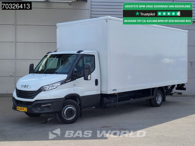 Iveco Daily 70C18 3.0L Automaat Bakwagen 1000KG Laadklep Luchtvering 180PK Dubbellucht Airco Cruise DHollandia Euro6 Meubelbak Koffer Airco Cruise control