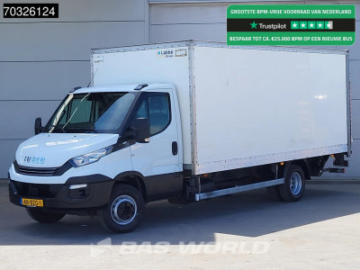 Iveco Daily 72C18 3.0L Automaat 1000KG Laadklep Zijdeur Dubbellucht 180PK Bakwagen Airco Cruise Camera DHollandia Euro6 Meubelbak Koffer Airco Cruise control