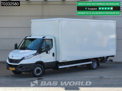 Iveco Daily 72C21 3.0L Automaat 1000KG Laadklep Luchtvering 210PK Dubbellucht Airco Cruise Camera DHollandia Euro6 Meubelbak Koffer Bakwagen LBW Mobelkoffer Airco Cruise control