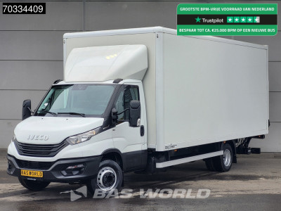 Iveco Daily 72C21 3.0L Automaat 1000KG Laadklep Luchtvering 210PK Dubbellucht Airco Cruise Camera DHollandia Euro6 Meubelbak Koffer Bakwagen LBW Mobelkoffer Airco Cruise control