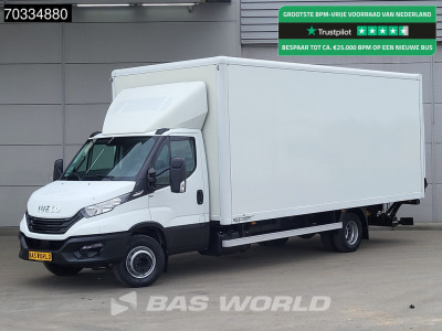 Iveco Daily 72C21 3.0L Automaat 1000KG Laadklep Luchtvering 210PK Dubbellucht Airco Cruise Camera Euro6 Meubelbak Koffer Bakwagen LBW Mobelkoffer Airco Cruise control