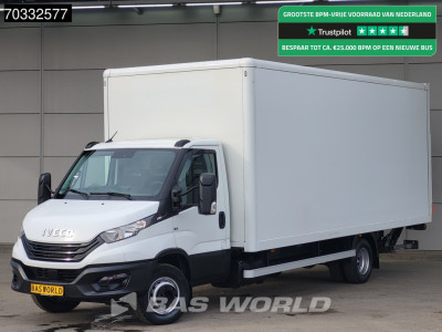 Iveco Daily 72C21 3.0L Automaat 1000KG Laadklep Luchtvering 210PK Dubbellucht Airco Cruise DHollandia Euro6 Meubelbak Koffer Bakwagen LBW Mobelkoffer Airco Cruise control