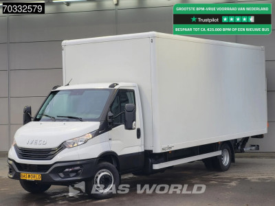 Iveco Daily 72C21 3.0L Automaat 1000KG Laadklep Luchtvering 210PK Dubbellucht Airco Cruise DHollandia Euro6 Meubelbak Koffer Bakwagen LBW Mobelkoffer Airco Cruise control