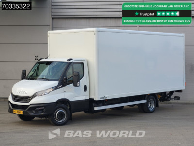 Iveco Daily 72C21 3.0L Automaat 1000KG Laadklep Luchtvering 210PK Dubbellucht Airco Cruise DHollandia Euro6 Meubelbak Koffer Bakwagen LBW Mobelkoffer Airco Cruise control